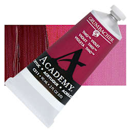 Grumbacher Academy Acrylic - Thio Violet, 90 ml tube and swatch