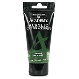 Grumbacher Academy Acrylic -Sap Green, 75 ml tube