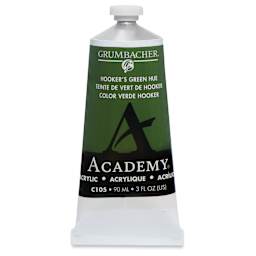 Grumbacher Academy Acrylic - Hooker's Green Hue, 90 ml tube