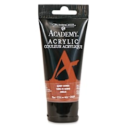 Grumbacher Academy Acrylic - Burnt Sienna, 75 ml tube