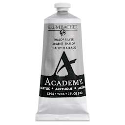 Grumbacher Academy Acrylic - Thalo Silver, 90 ml tube