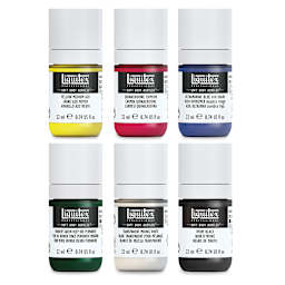 Liquitex Soft Body Acrylics - Mixing Set of 6  Inside contents of Package