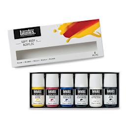 Liquitex Soft Body Acrylics - Mixing Set of 6 Paints in Tray