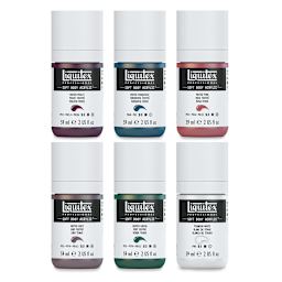Liquitex Soft Body Acrylics - Muted Collection + White Set of 6  Inside of Package