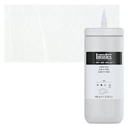 Liquitex Soft Body Artist Acrylic - Titanium White, 946 ml bottle and swatch