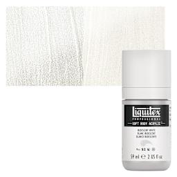 Liquitex Soft Body Artist Acrylic - Iridescent White, 59 ml bottle and swatch