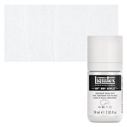 Liquitex Soft Body Artist Acrylic - Transparent Mixing White, 59 ml bottle and swatch