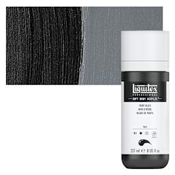 Liquitex Soft Body Artist Acrylic - Ivory Black, 237 ml bottle and swatch
