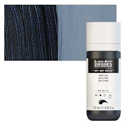 Liquitex Soft Body Artist Acrylic - Payne's Gray, 237 ml bottle and swatch