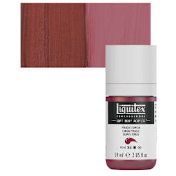 Liquitex Soft Body Artist Acrylic - Pyrrole Crimson, 2 oz bottle and swatch