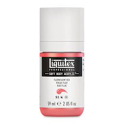 Liquitex Soft Body Artist Acrylics - Fluorescent Red, 59 ml bottle