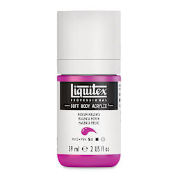 Liquitex Soft Body Artist Acrylics - Medium Magenta, 59 ml bottle