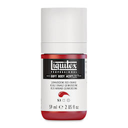 Liquitex Soft Body Artist Acrylics - Quinacridone Red Orange, 2 oz Tube