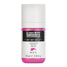Liquitex Soft Body Artist Acrylics - Fluorescent Pink, 59 ml bottle