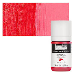 Liquitex Soft Body Artist Acrylic - Quinacridone Red, 59 ml bottle and swatch