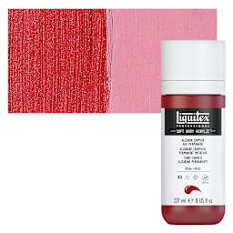 Liquitex Soft Body Artist Acrylic - Alizarin Crimson Hue Permanent, 237 ml bottle and swatch