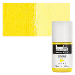 Liquitex Soft Body Artist Acrylic - Yellow Medium Azo, 59 ml bottle and swatch