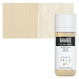 Liquitex Soft Body Artist Acrylic - Unbleached Titanium, 237 ml bottle and swatch