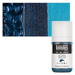 Liquitex Soft Body Artist Acrylic - Muted Turquoise, 2 oz bottle and swatch