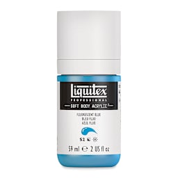 Liquitex Soft Body Artist Acrylics - Fluorescent Blue, 59 ml bottle