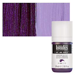 Liquitex Soft Body Artist Acrylic - Quinacridone Blue Violet, 59 ml bottle and swatch