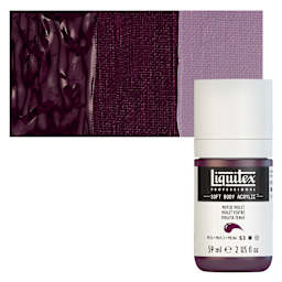 Liquitex Soft Body Artist Acrylic - Muted Violet, 2 oz bottle and swatch