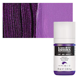 Liquitex Soft Body Artist Acrylic - Prism Violet, 59 ml bottle and swatch