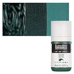 Liquitex Soft Body Artist Acrylic - Muted Green, 2 oz bottle and swatch