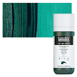 Liquitex Soft Body Artist Acrylic - Phthalo Green Blue Shade, 237 ml bottle and swatch