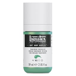 Liquitex Soft Body Artist Acrylics - Transparent Viridian Hue, 2 oz Jar