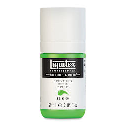 Liquitex Soft Body Artist Acrylics - Fluorescent Green, 59 ml bottle