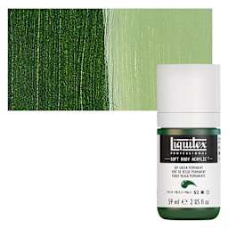 Liquitex Soft Body Artist Acrylic - Sap Green Permanent, 59 ml bottle and swatch
