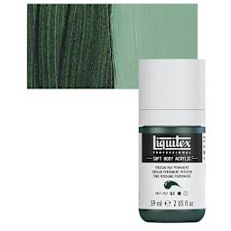 Liquitex Soft Body Artist Acrylic - Viridian Hue Permanent, 2 oz bottle and swatch