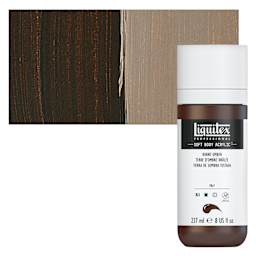 Liquitex Soft Body Artist Acrylic - Burnt Umber, 237 ml and swatch