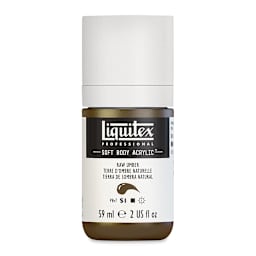 Liquitex Soft Body Artist Acrylics - Raw Umber, 59 ml bottle