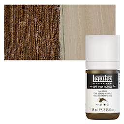 Liquitex Soft Body Artist Acrylic - Raw Umber, 59 ml bottle and swatch