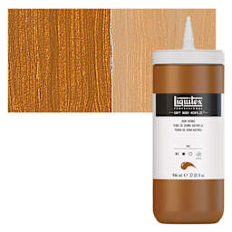 Liquitex Soft Body Artist Acrylic - Raw Sienna, 946 ml and swatch