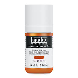 Liquitex Professional Soft Body Acrylic Paint - Transparent Burnt Sienna, 59 ml, Bottle