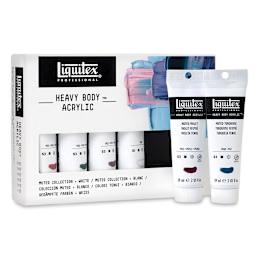 Liquitex Professional Heavy Body Acrylics - Muted Collection, Set of 6 colors, 2 oz tubes package and tubes
