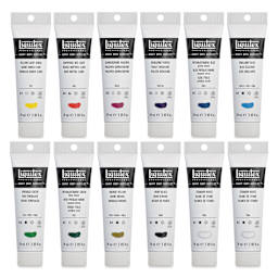 Liquitex Heavy Body Artist Acrylics - Classics Set, Set of 12 colors, 2 oz tubes (included tubes)