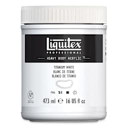 Liquitex Heavy Body Artist Acrylics - Titanium White, 16 oz Jar