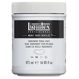 Liquitex Heavy Body Artist Acrylics - Transparent Mixing White, 16 oz Jar