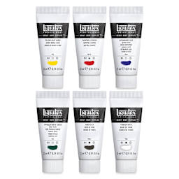Liquitex Heavy Body Artist Acrylics - Assorted Colors, Set of 6, 22 ml, Tubes (Out of packaging)