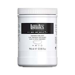 Liquitex Heavy Body Artist Acrylics - Transparent Mixing White, 32 oz Jar