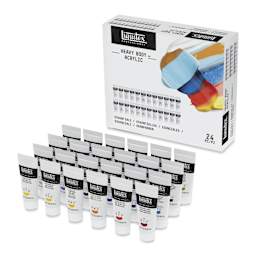 Liquitex Professional Heavy Body Acrylics - Set of 24, Essential Colors, 22 ml