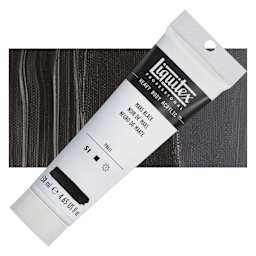 Liquitex Heavy Body Artist Acrylic - Mars Black, 4.65 oz Tube and swatch