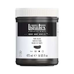 Liquitex Heavy Body Artist Acrylics - Mars Black, 16 oz Jar