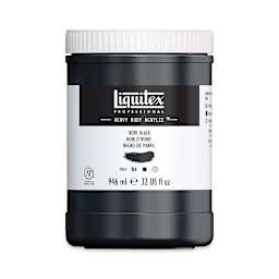 Liquitex Heavy Body Artist Acrylics - Ivory Black, 32 oz Jar