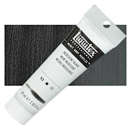 Liquitex Heavy Body Artist Acrylic - Iridescent Black, 59 ml, Tube and swatch