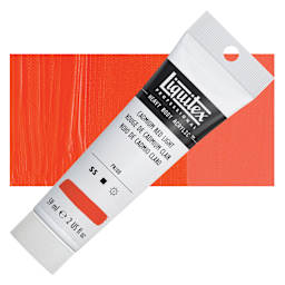 Liquitex Heavy Body Artist Acrylic - Cadmium Red Light, 2 oz Tube and swatch